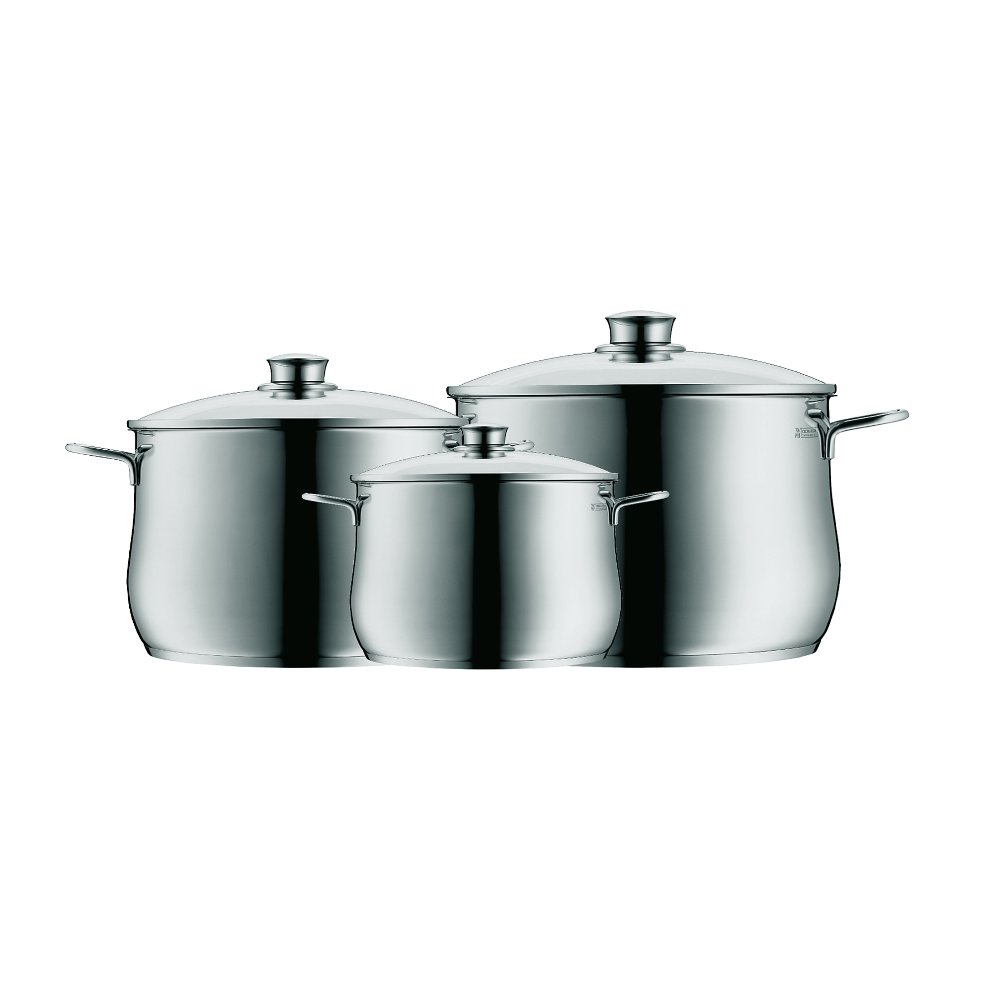 WMF 07.3003.6040 Diadem Plus Topf-Set 3-teilig Cromargan® Edelstahl rostfrei 18/10