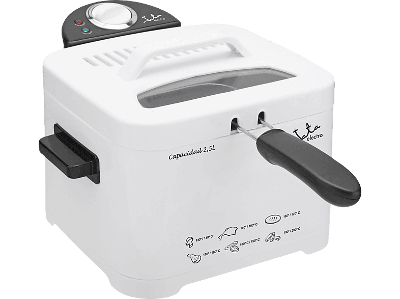 REACONDICIONADO Seminuevo(*) Freidora - Jata FR 278 Capacidad 2.5L, Termostato regulable, Cuerpo toque frío