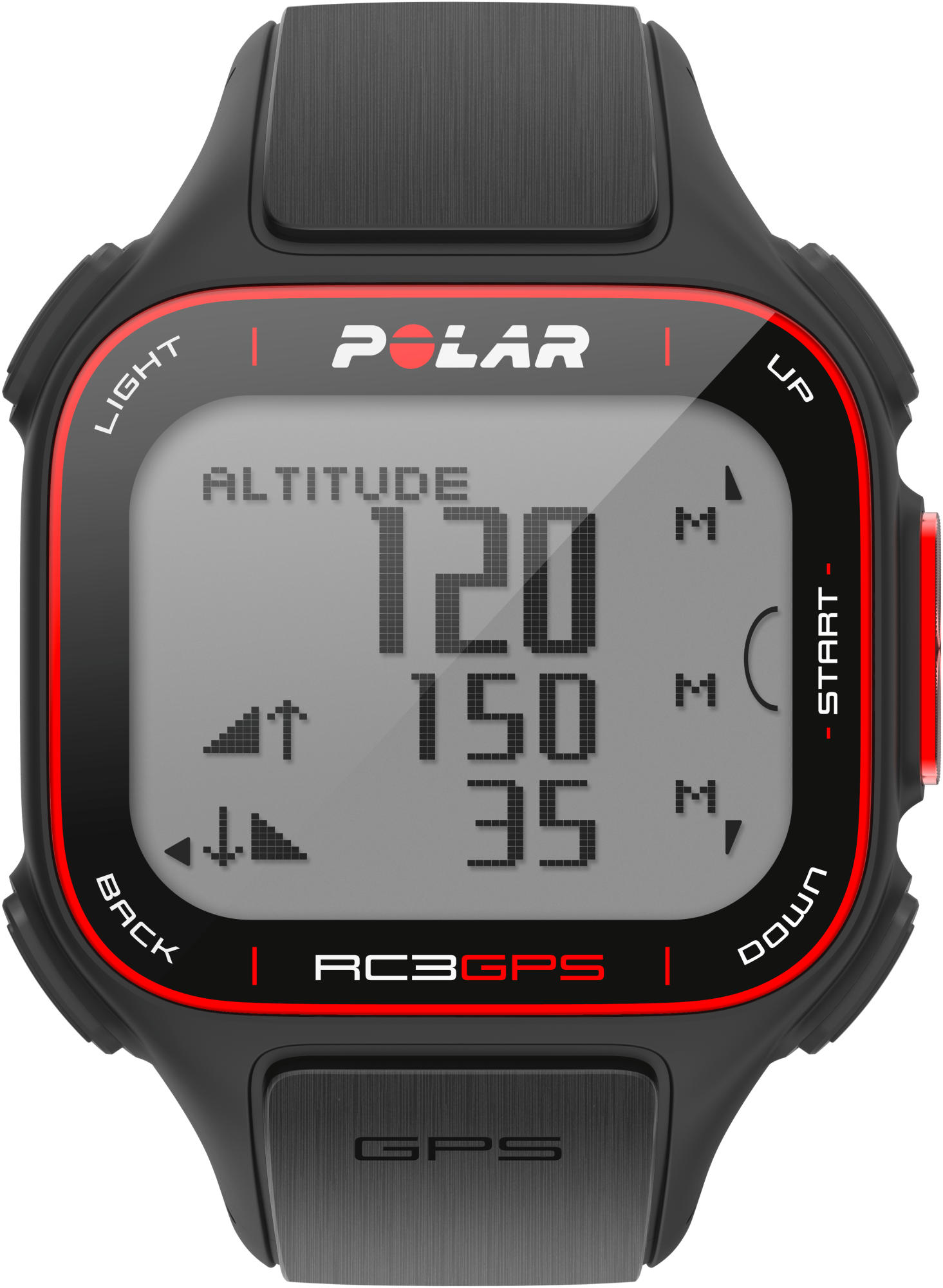 Reloj deportivo - Polar RC3 HR Negro, GPS integrado