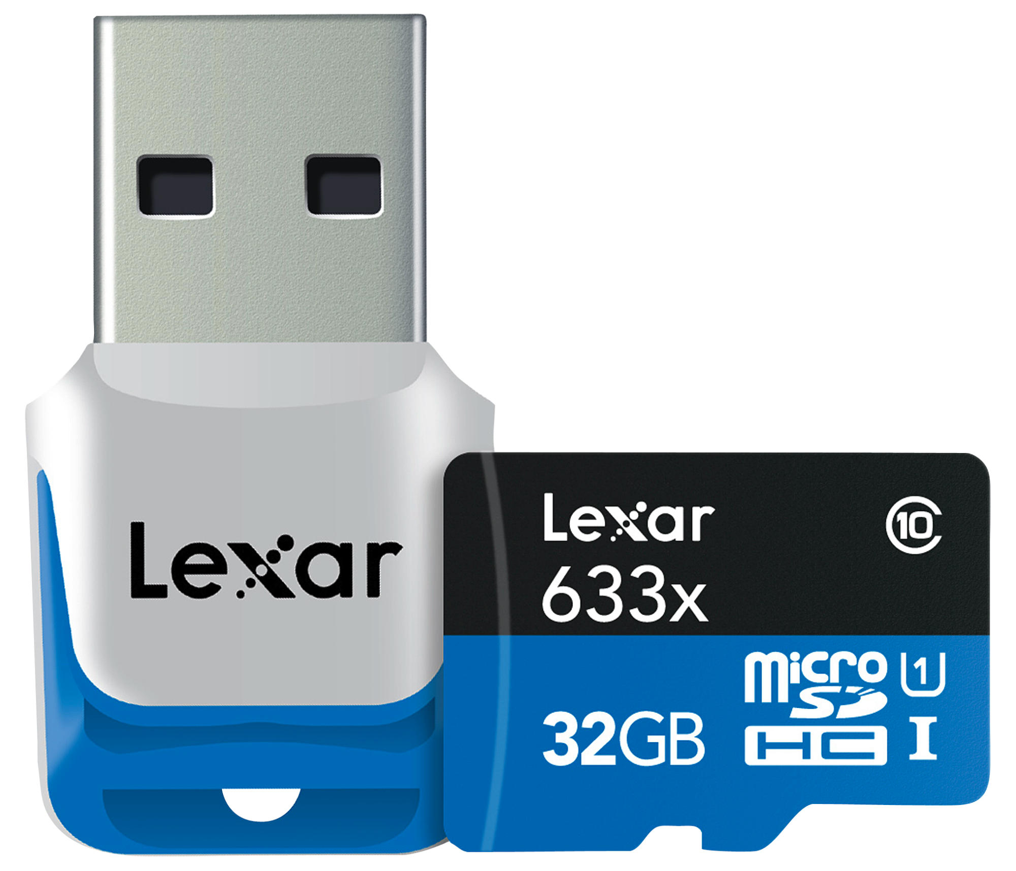 Tarjeta Micro SD - Lexar 32 GB, Clase 10 633x, 95 MB/s con lector USB 3.0