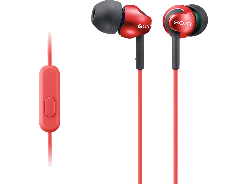 SONY MDR-EX110AP, In-ear Kopfhörer Rot | In-Ear-Kopfhörer