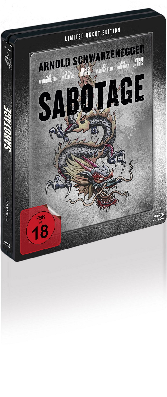 Sabotage (Steelbook Edition, Exklusiv Saturn Limited Uncut Edition mit Lentikularkarte) Blu-ray