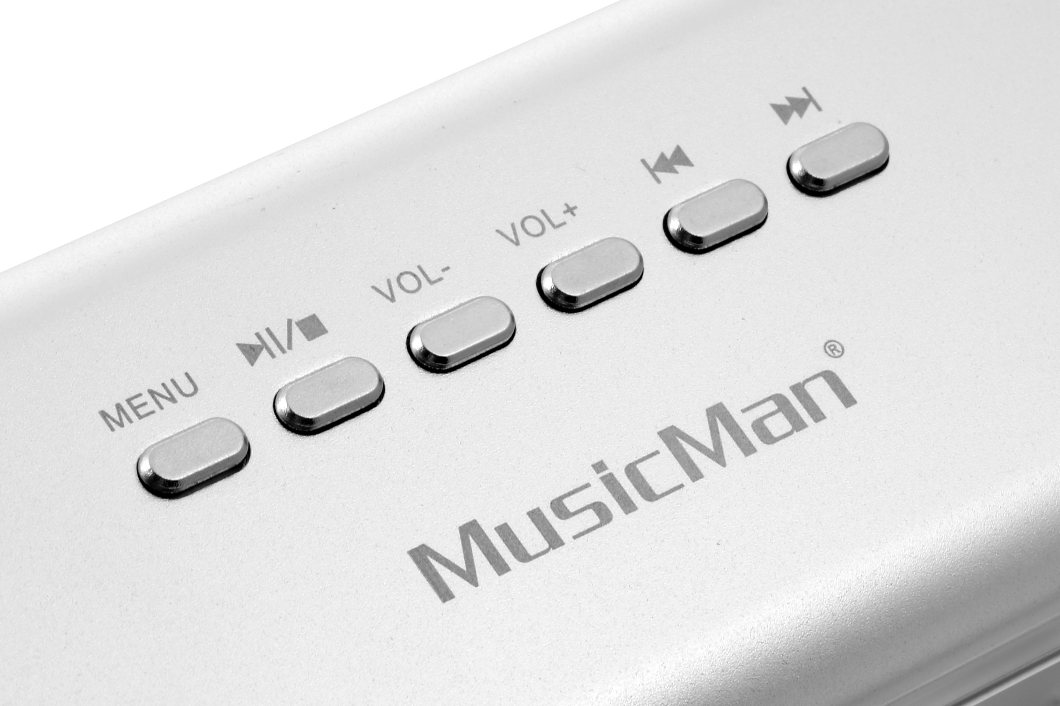 TECHNAXX MusicMan MA Display Soundstation Lautsprecher, Silber