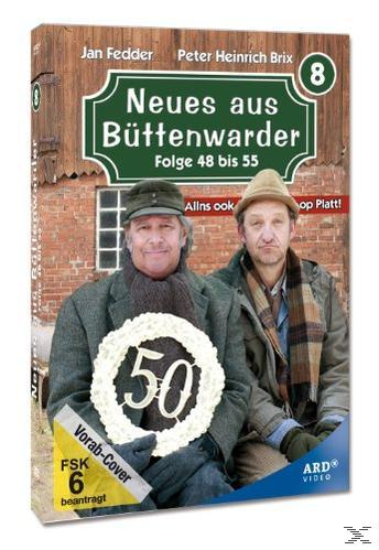 DVD-Cover einer deutschen Comedyshow. Zeigt zwei Männer, eine Scheune und einen Lorbeerkranz mit der Zahl 50.
