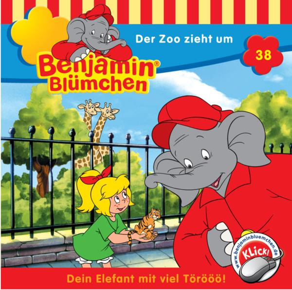 Kinderbuchcover mit einem Elefanten, Mädchen und Giraffe im Cartoon-Stil.