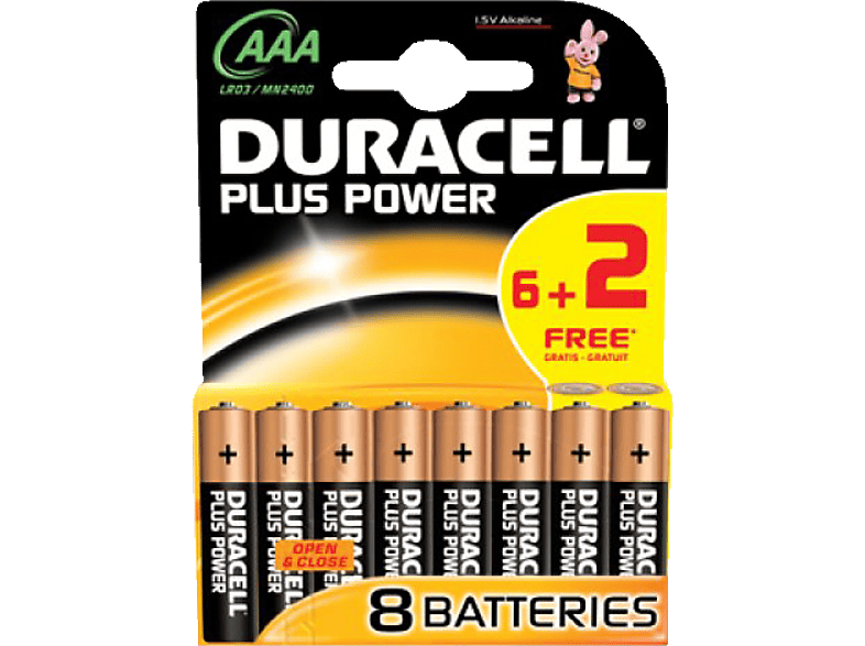 DURACELL Power Plus AAA 6+2