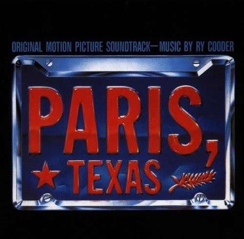 Album borító: Paris, Texas. Szöveg kék háttérrel, rendszámtáblával.
