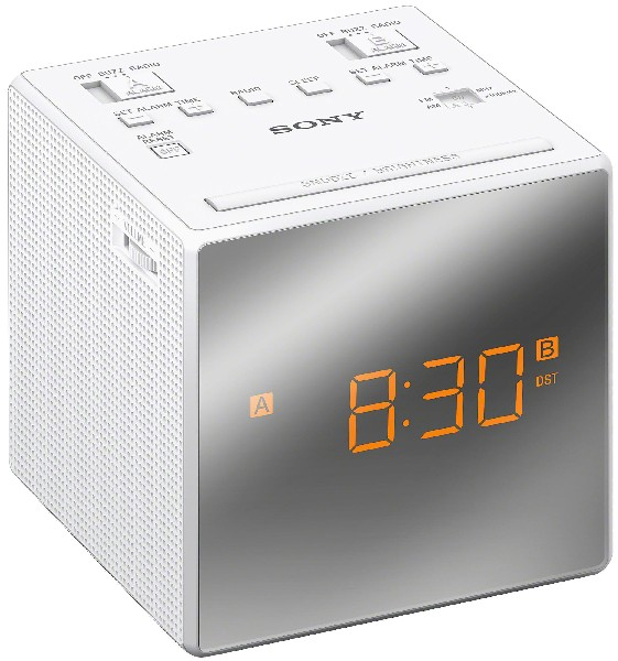 Despertador - Sony ICF-C1TW, Blanco, Alarma Dual