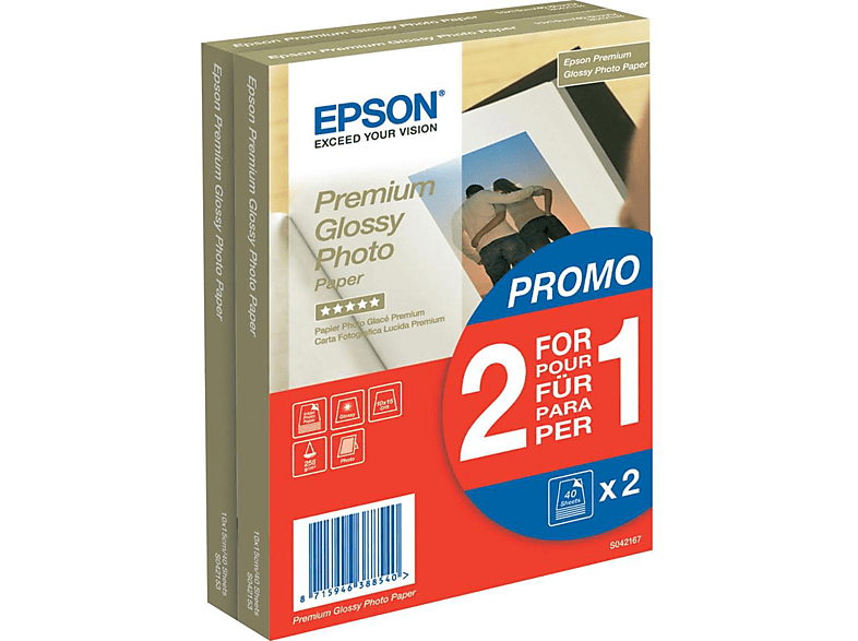 EPSON Premium Glossy Photo Paper 10x15cm 80 vellen (S042167)