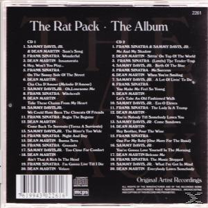 Das Rat Pack Albumcover mit einer Titelliste, weißer Hintergrund.
