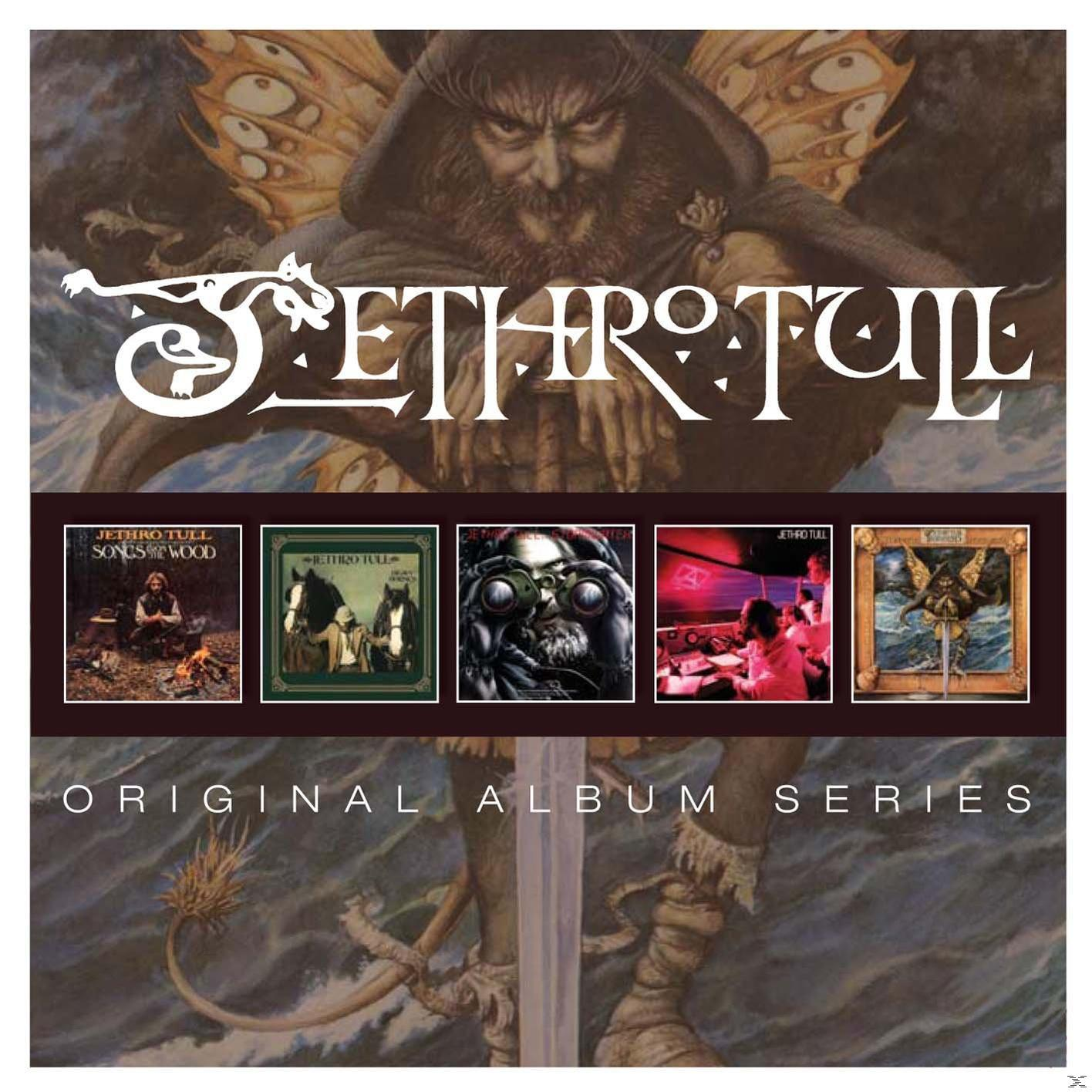 Albumcover: Jethro Tull-Logo über Albumcover. Fünf Albumcover darunter. Original Album Series Text unten.