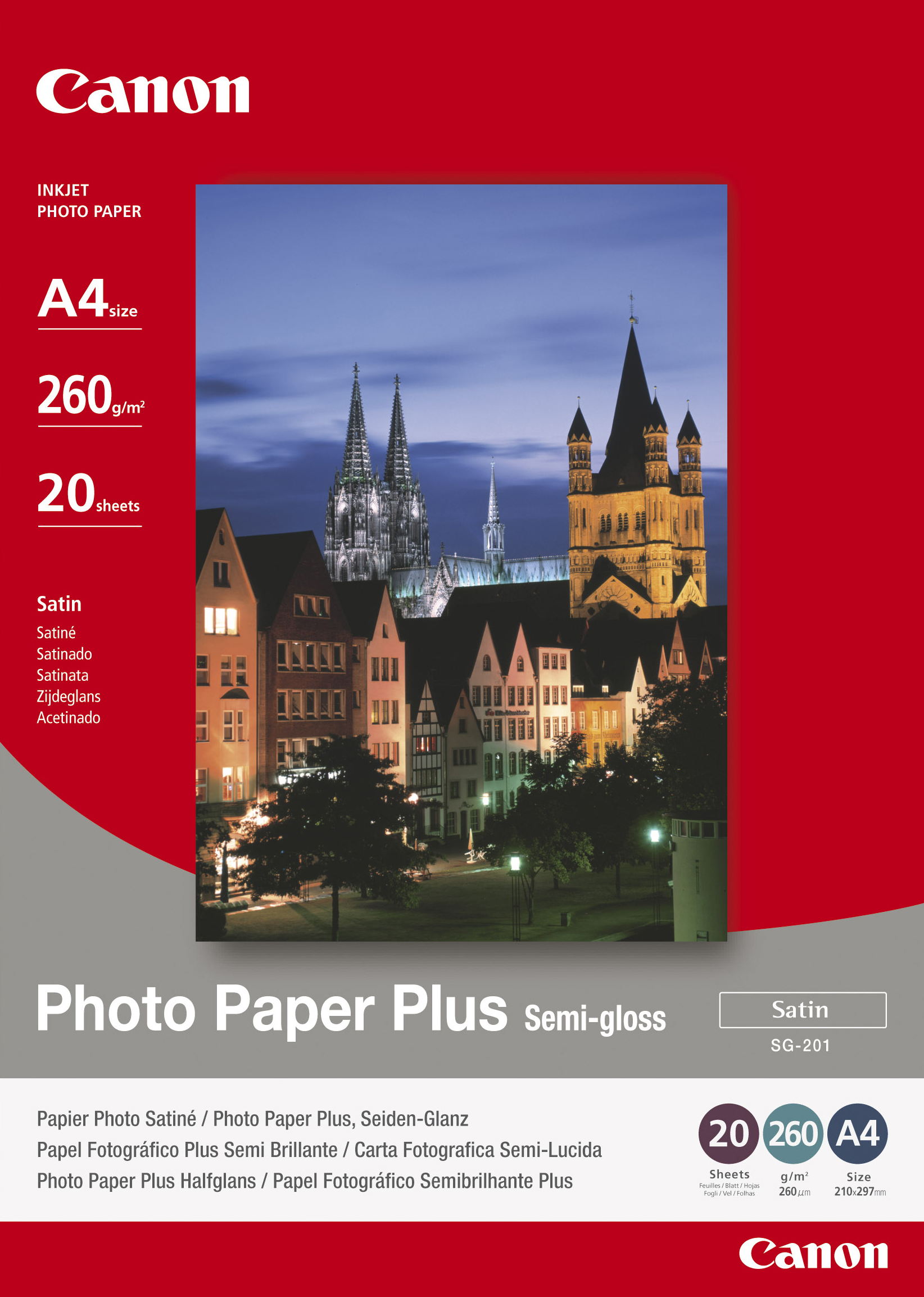 Canon Sg-201 Semi-gloss Fotopapier Plus A4 afbeelding