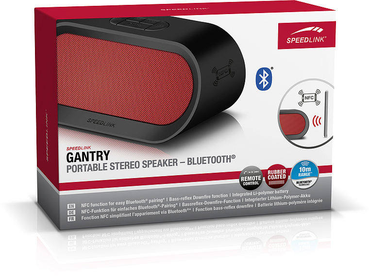 SPEEDLINK GANTRY Bluetooth Lautsprecher, Schwarz