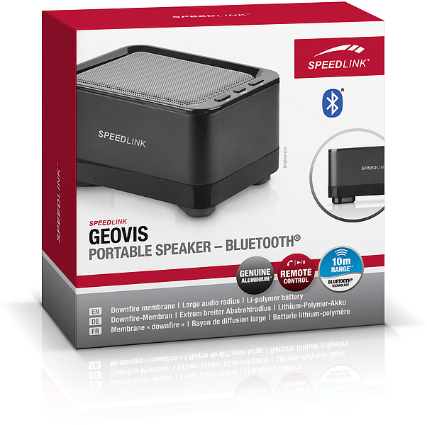 SPEEDLINK GEOVIS Bluetooth-Lautsprecher, Schwarz/grau