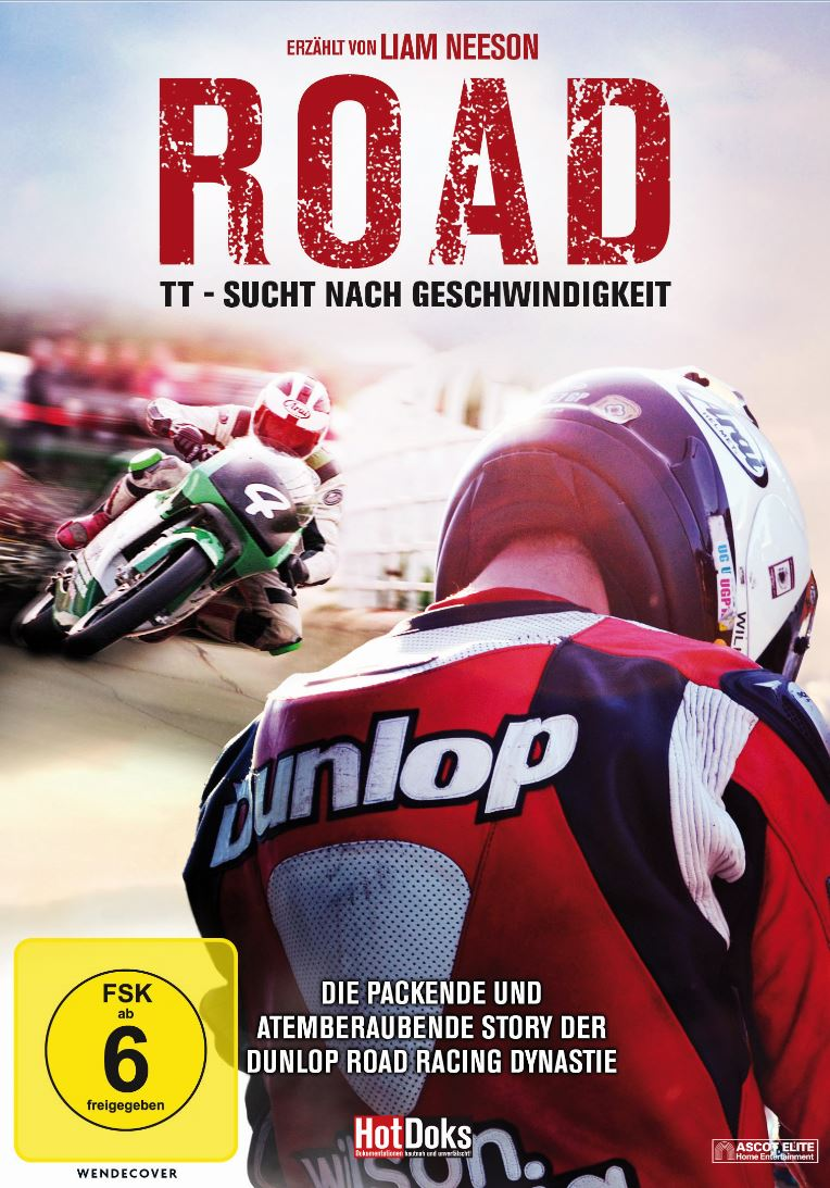 DVD-Cover: Film "Road" mit Liam Neeson. Enthält Motorräder und Rennszene.