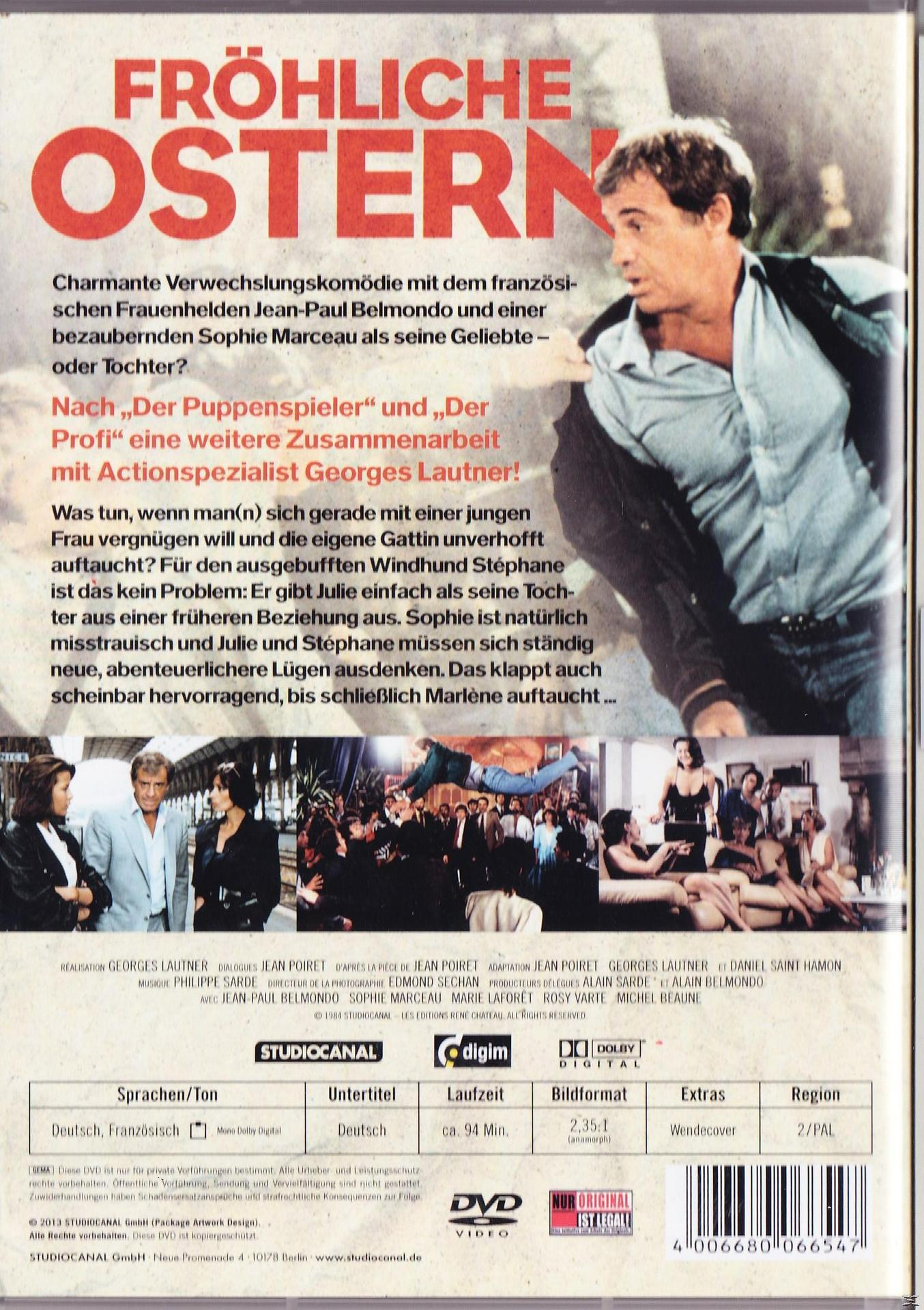DVD-Hülle hinten Fröhliche Ostern mit Text und Filmszenen.