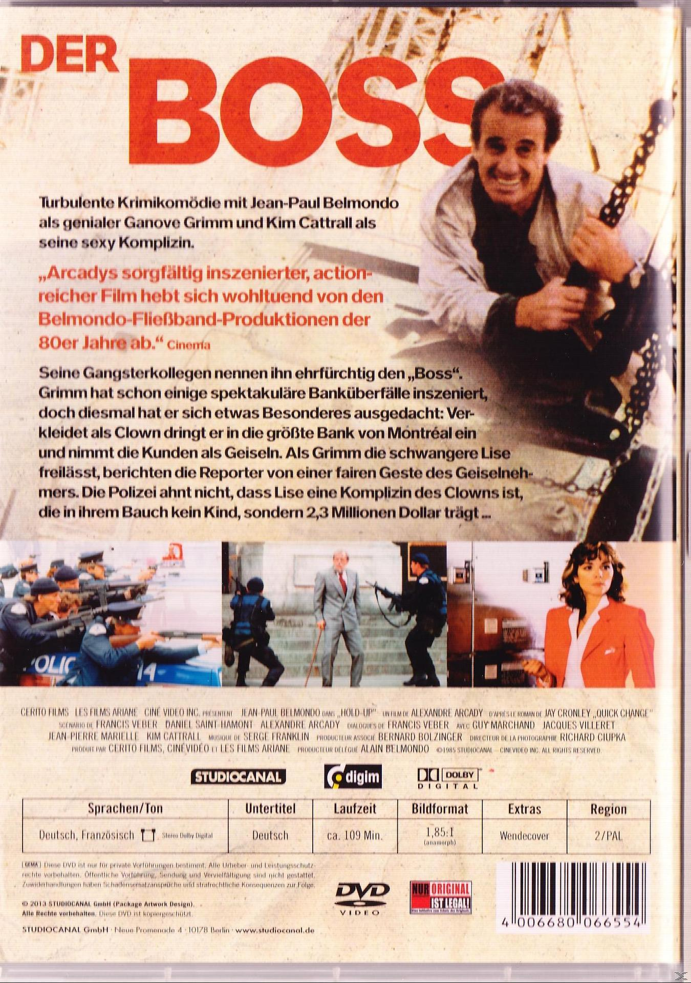 DVD-Cover für den Film "Der Boss" mit Jean Paul Belmondo.