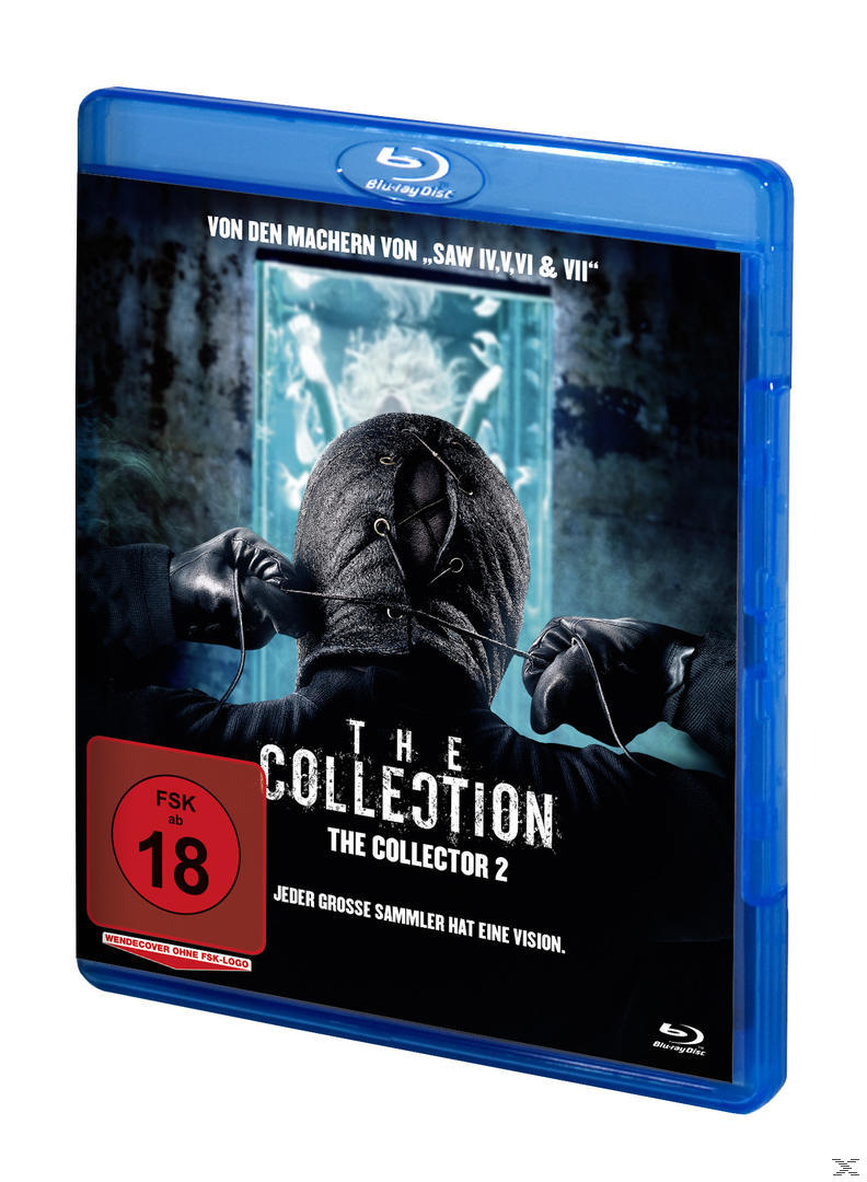 Blu-ray-Cover von "The Collection" mit einer maskierten Figur und dunklem Hintergrund.