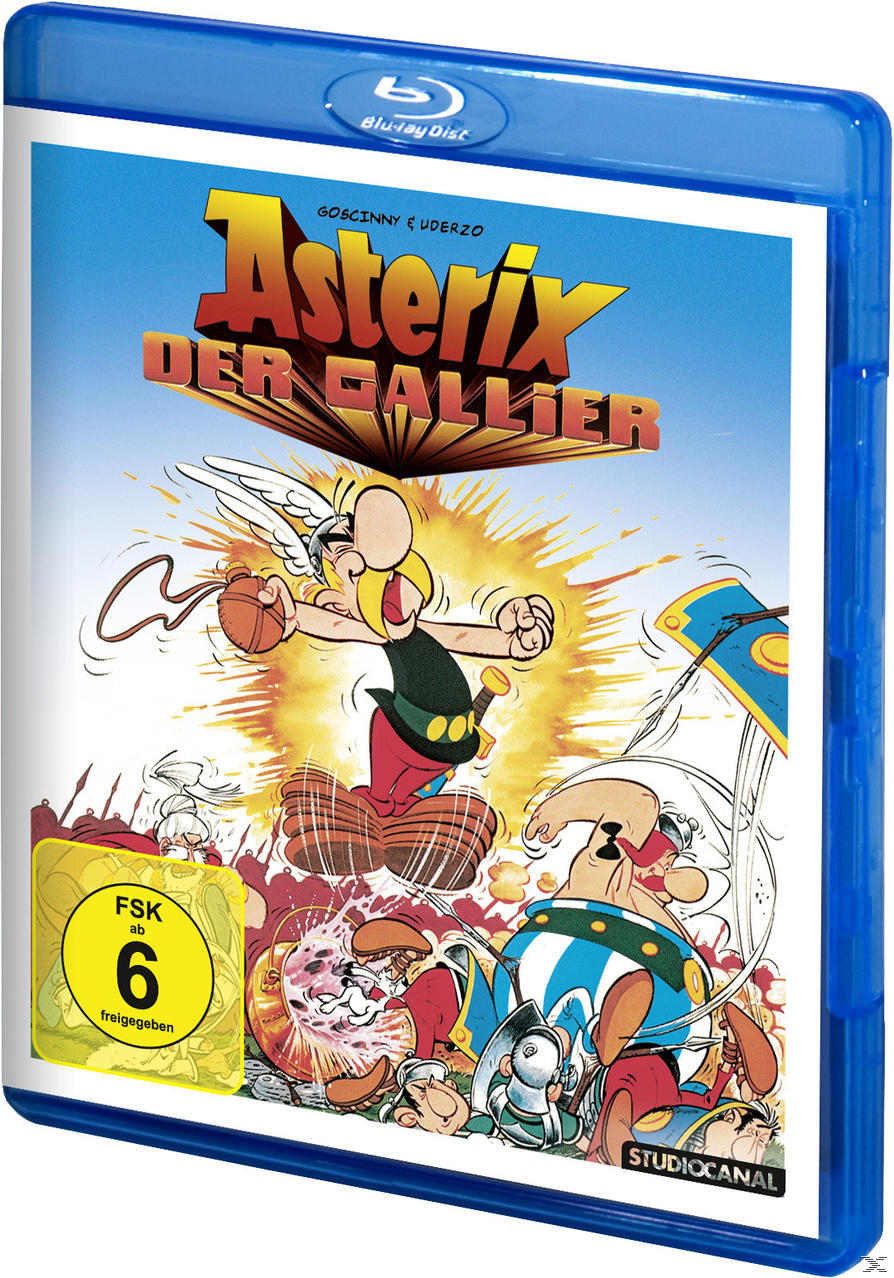 Asterix und Obelix DVD-Cover mit Figuren, Text und blauem Gehäuse.