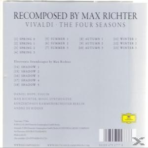 CD-Cover mit Text. Text: Recomposed by Max Richter, Vivaldi The Four Seasons.