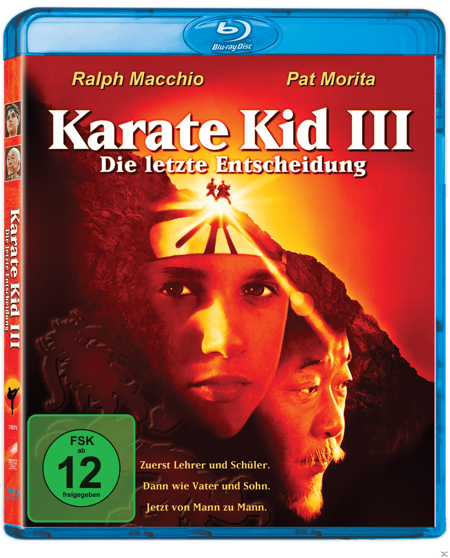 Filmcover: Ralph Macchio und Pat Morita. Titel: Karate Kid III. Blu-ray Disc.