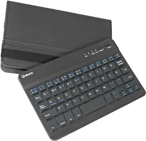 Funda con teclado - Silver HT Gripcase, Para Tablet de 10.4", Bluetooth, Función de soporte, Negro