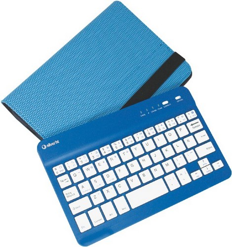 Funda con teclado - Silver HT Gripcase, Para Tablet de 10.4", Bluetooth, Función de soporte, Azul