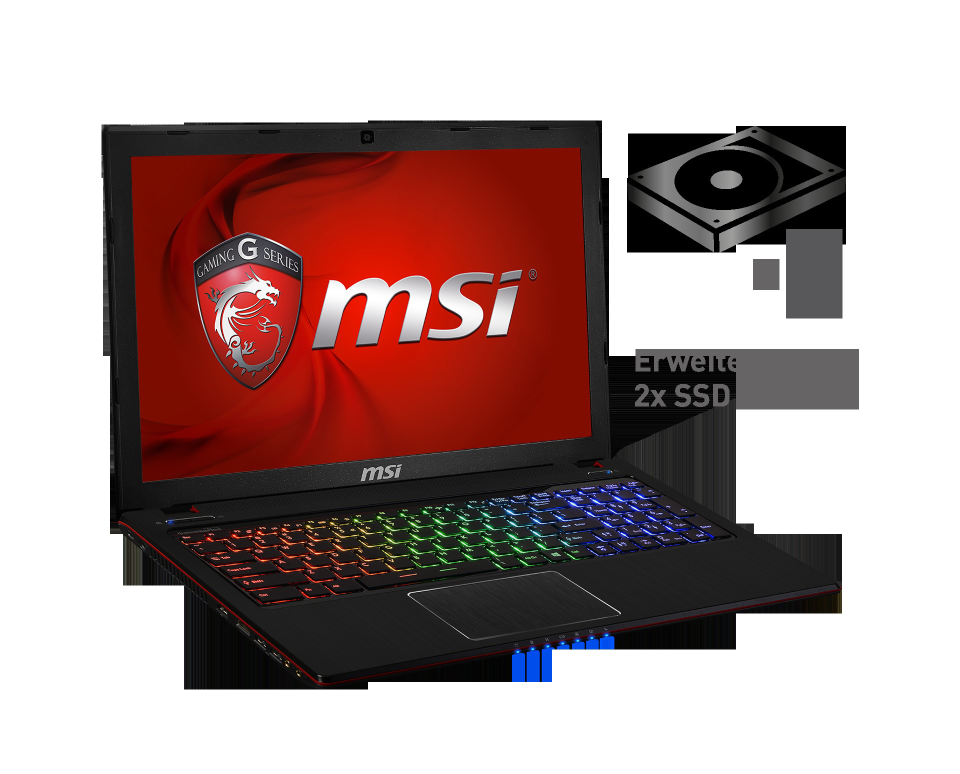 MSI GE60-2PEI781B Apache Pro - 15,6 Zoll - Intel® Core™ i7 i7-4710HQ - 8 GB - 1 TB - Windows