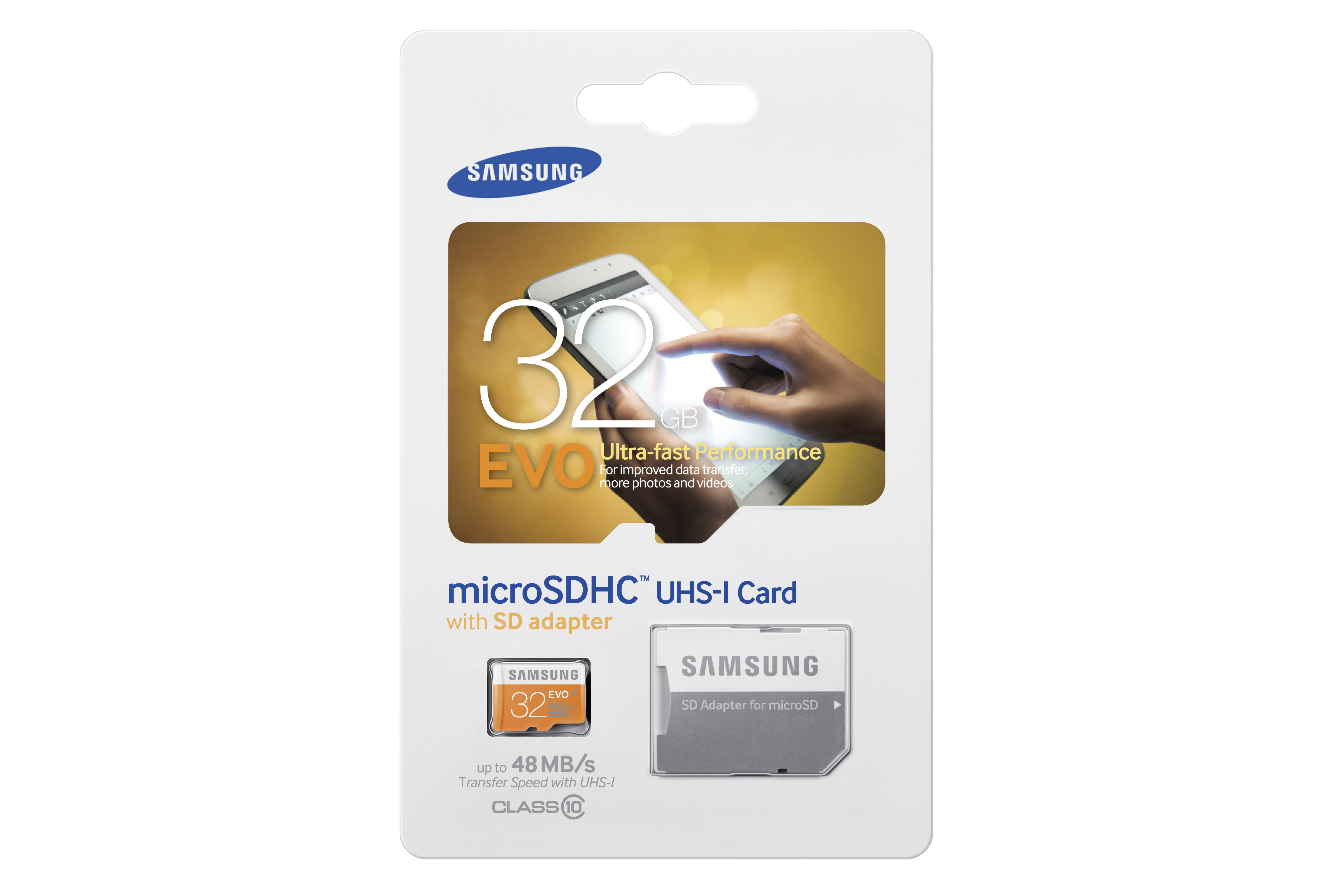 SAMSUNG EVO, Micro-SDHC Speicherkarte, 32 GB, 48 MB/s
