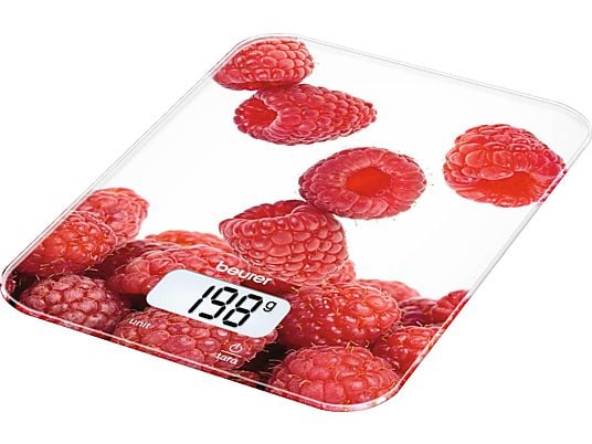 BEURER KS 19 Berry - Elektronische Küchenwaage (Rot/Weiss)