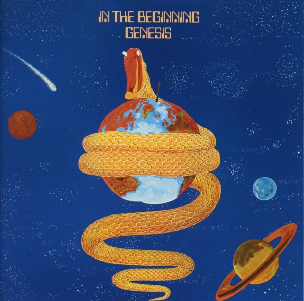 Albumcover mit einer Schlange, die sich um die Erde windet, umgeben von Sternen und Planeten.