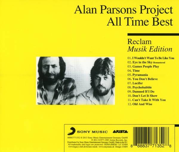 (CD) All - - - The Musik Time Reclam Parsons Best Edition 28 Alan Project