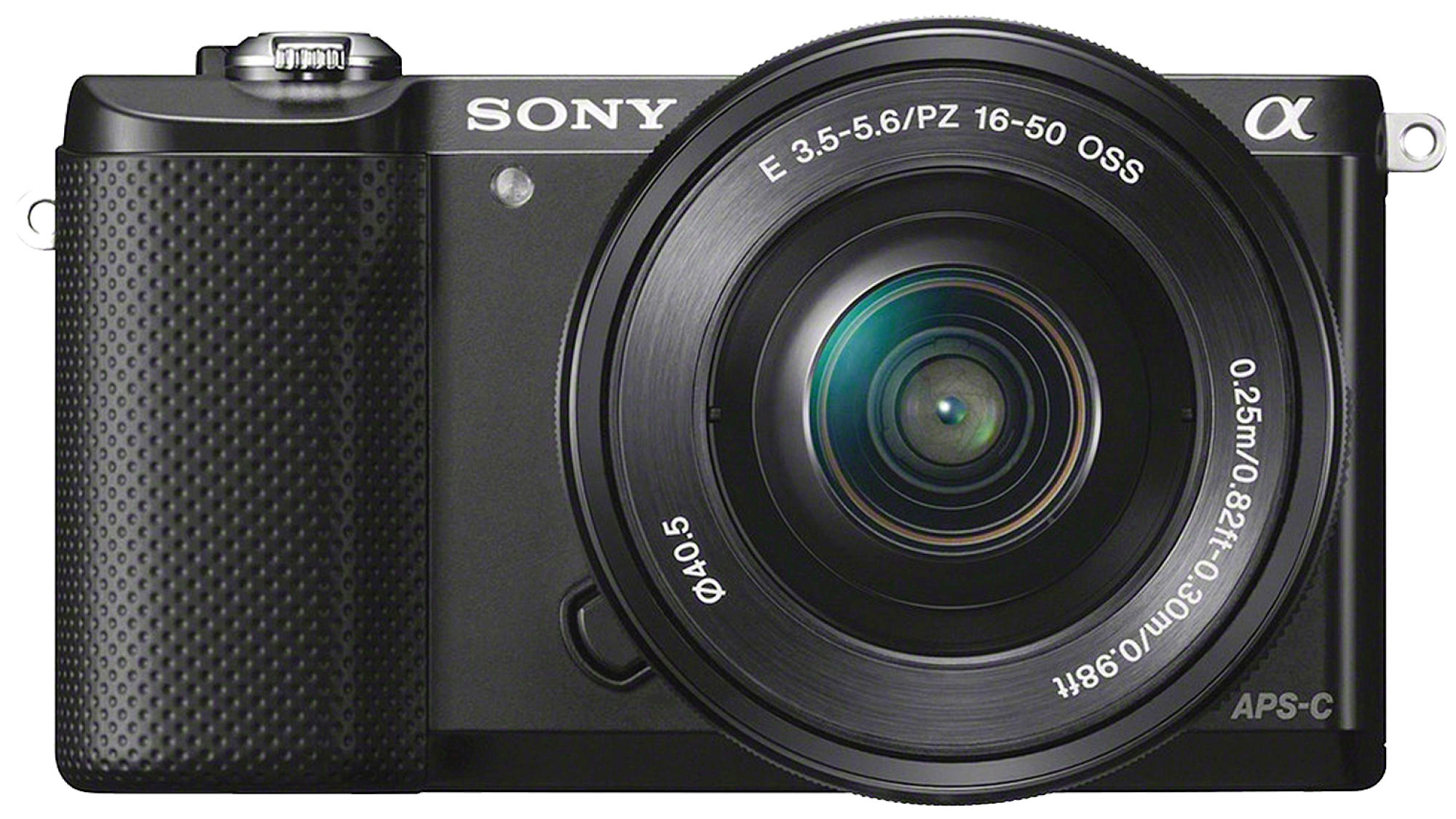Cámara Evil - Sony ILCE 5000LB, 20.1 Mpx, WiFi, NFC, Vídeos Full HD, objetivo 16-50 mm, Negro