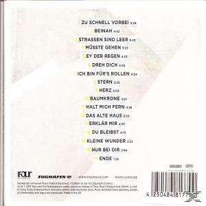 Album-Rückseite mit Titelliste in gelbem Text auf weißem Hintergrund, mit Barcode.