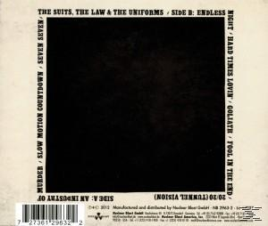 CD-Cover: schwarzes Quadrat auf Weiß mit Text, darunter Bandname und Songtitel.