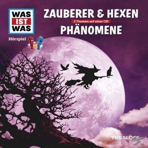 Buchcover mit lila Hintergrund und einer Hexensilhouette und einem Vollmond.