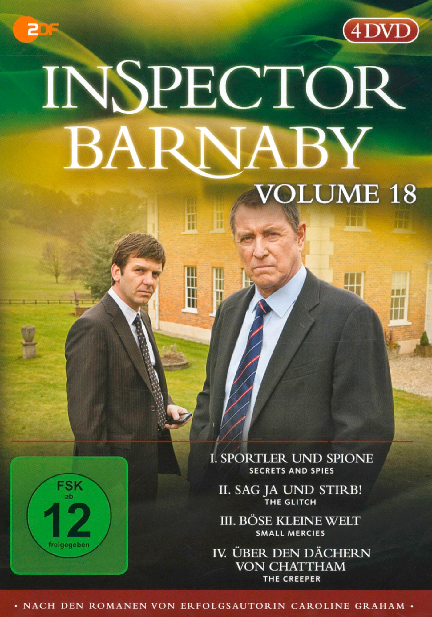 DVD-Cover, zwei Männer in Anzügen, Titel: Inspector Barnaby, Band 18.