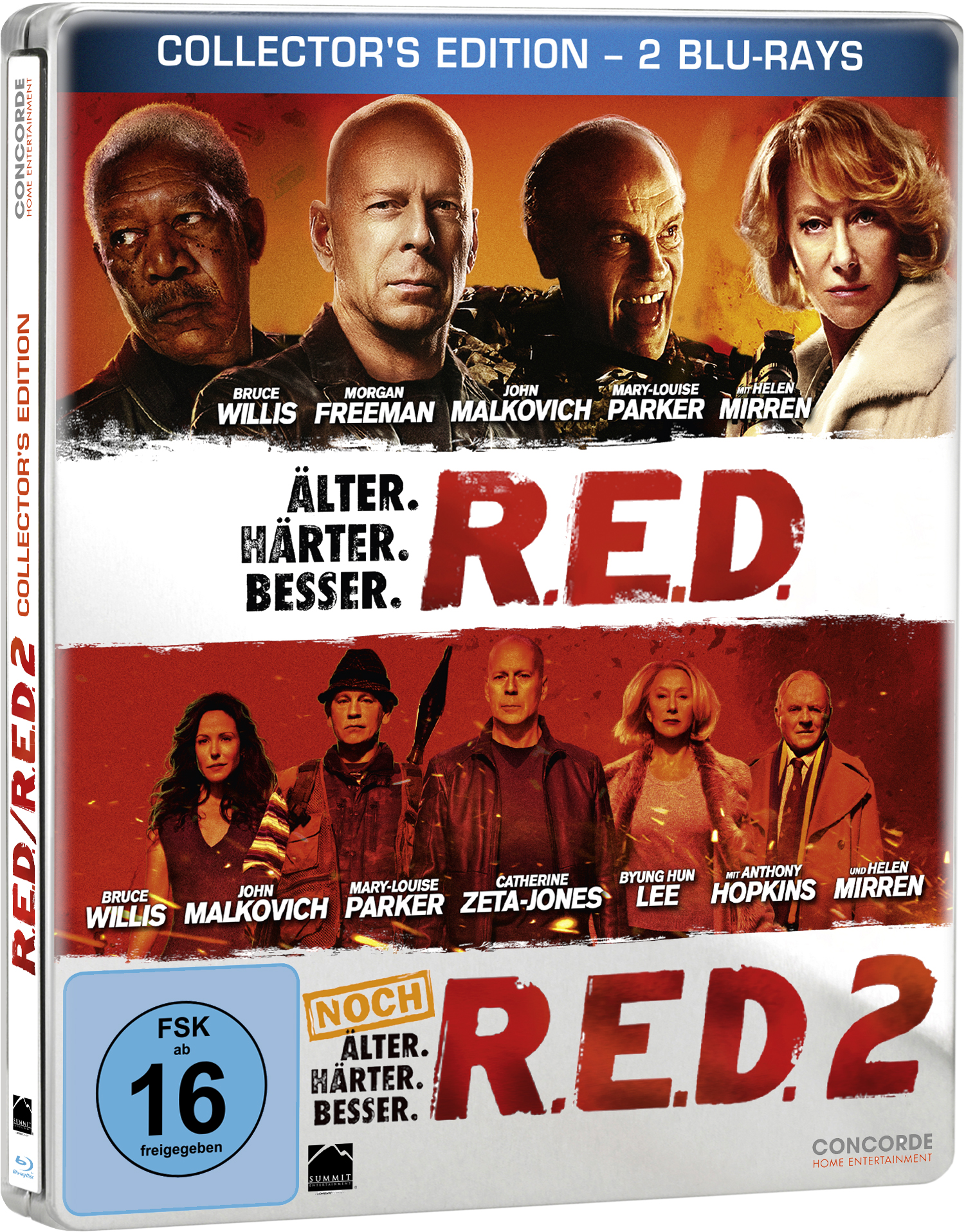 R.E.D. / R.E.D. 2 (Steelbook Edition) Blu-ray