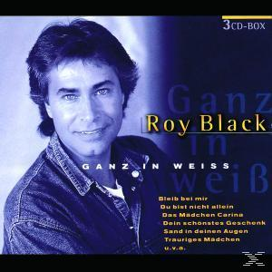 CD-Cover mit Roy Blacks Portrait. Text: Ganz in Weiss. Albumtitel, blauer Hintergrund.