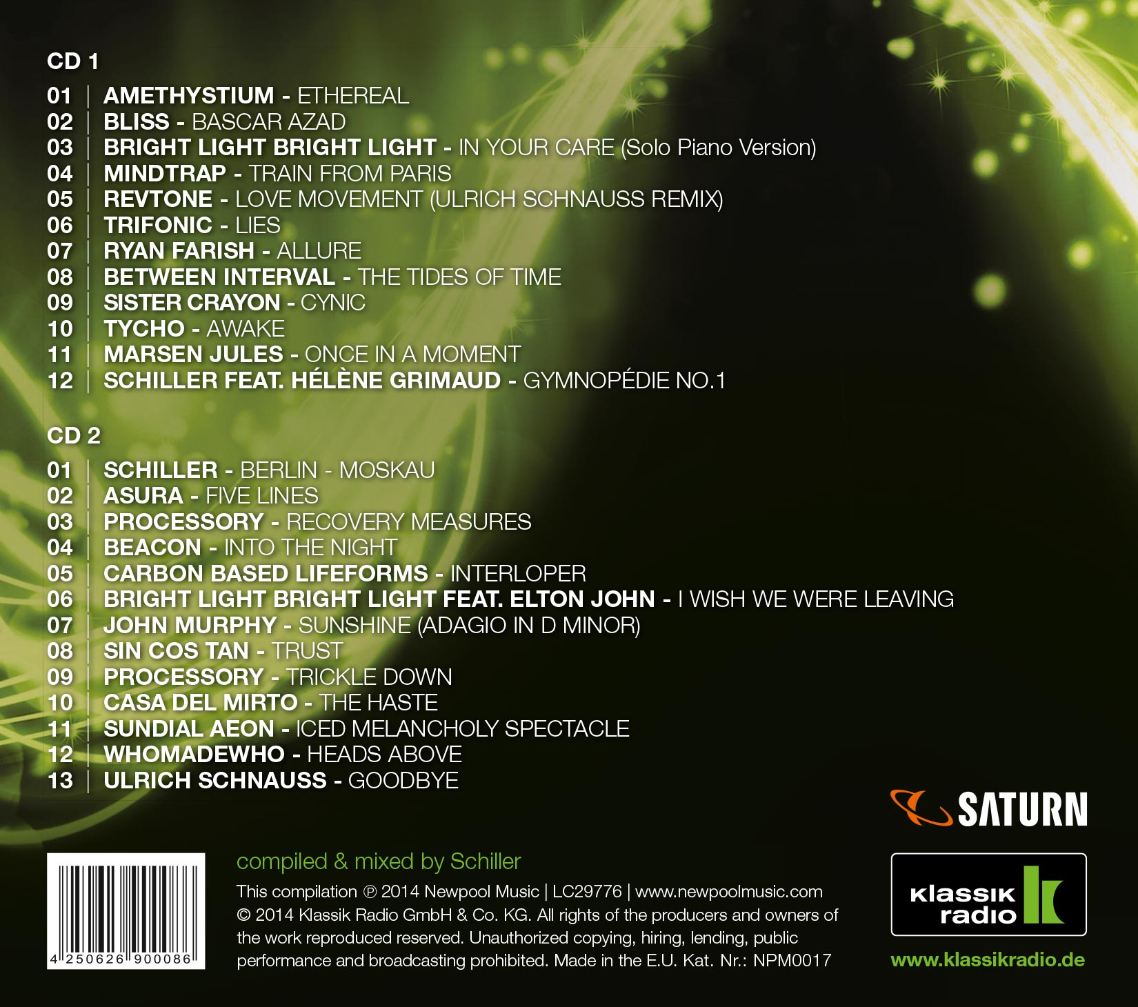 Various - Klassik Lounge Werk 12 (Complied by Schiller, Saturn Exklusiv)  - (CD)