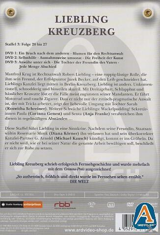 DVD-Cover mit deutschem Text, 'Liebling Kreuzberg' Details und einem Logo.