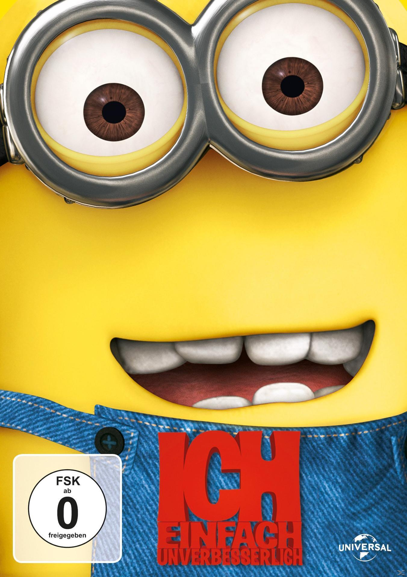 DVD-Cover: Gelber Minion-Charakter lächelt. Titel: Ich – Einfach unverbesserlich.