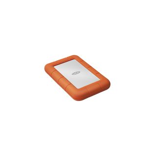 LACIE Rugged Mini - Disque dur externe (HDD, 2 TB, Argent/Orange)