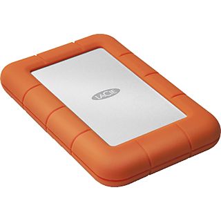 LACIE Rugged Mini - Festplatte (HDD, 2 TB, Silber/Orange)