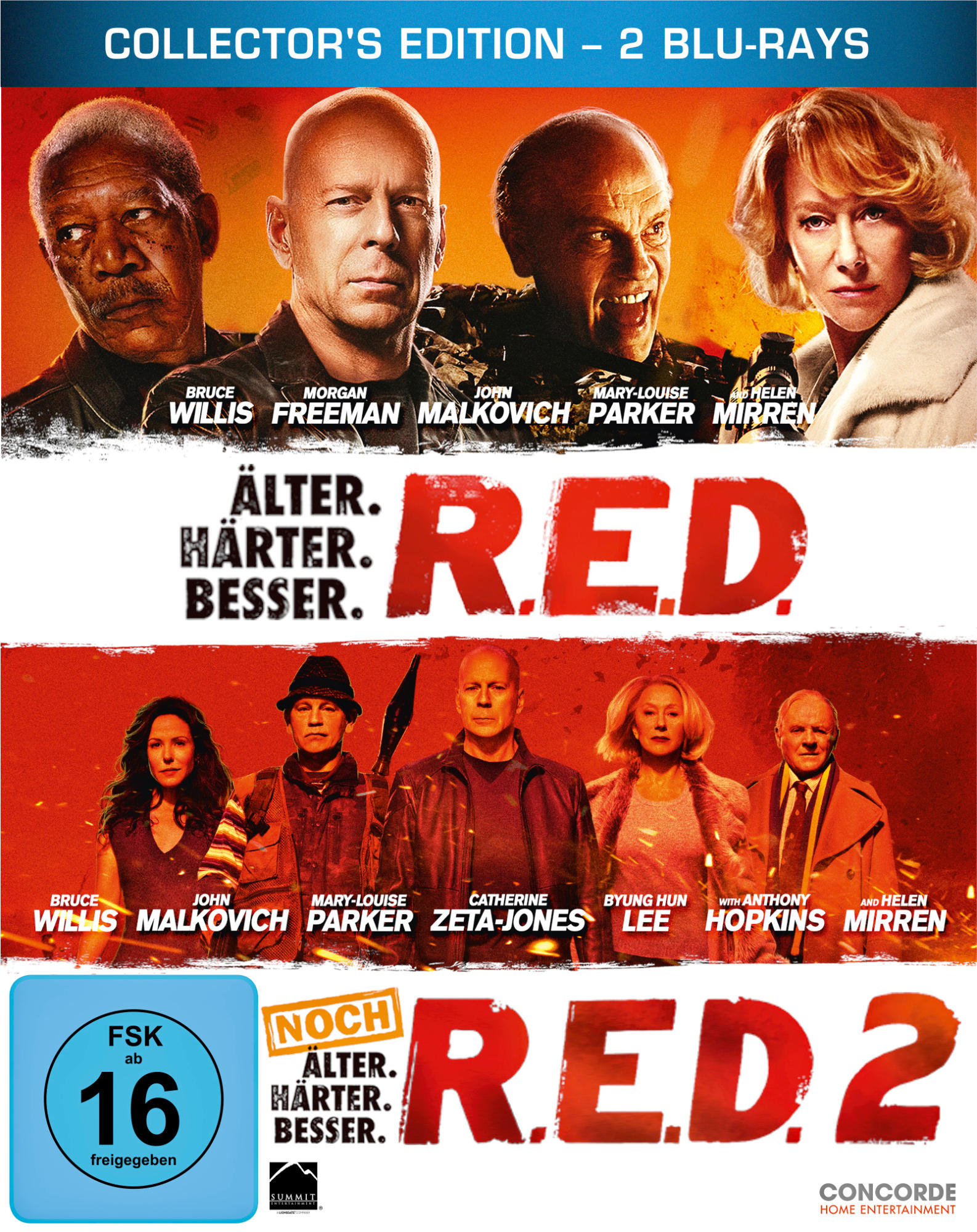 R.E.D. / R.E.D. 2 (Steelbook Edition) Blu-ray