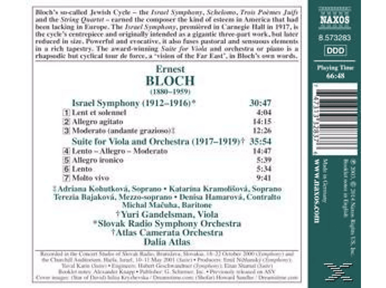 Thumbnail - Gandelsman/Atlas - Israel Symphony/Suite for Viola (CD)