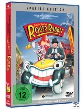 DVD-Cover, Zeichentrickauto mit Kaninchen am Steuer und Frau mit Filmtitel.