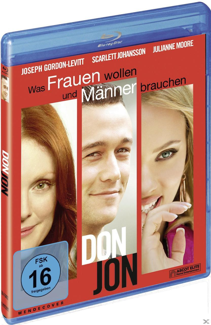 Blu-ray-Cover für 'Don Jon'. Zeigt drei Personen mit dem Titel in der Mitte.