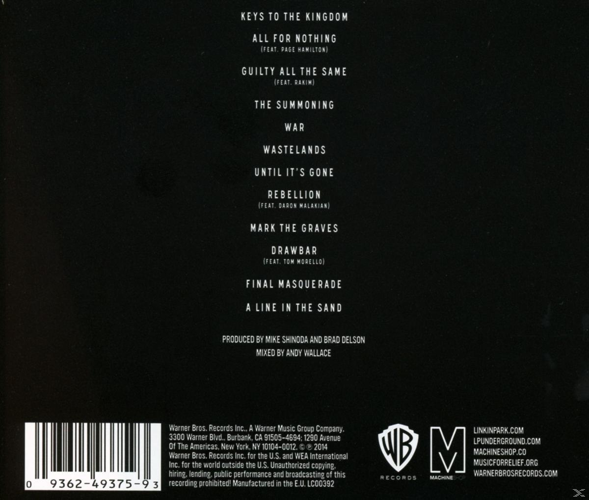 CD-Rückseite mit schwarzem Hintergrund und Titelliste. Logos unten.