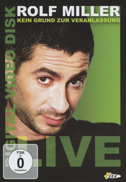 DVD-Cover mit Männergesicht, Text: 'Kein Grund zur Veranlassung' und grünem Hintergrund.